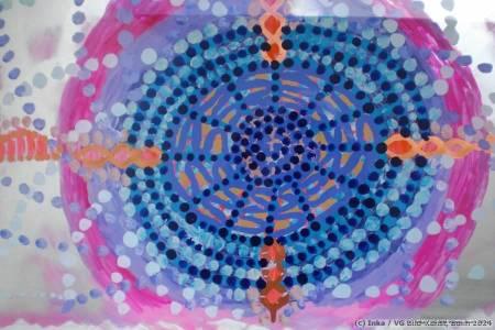 Contemporary Painting behind glass by Inka