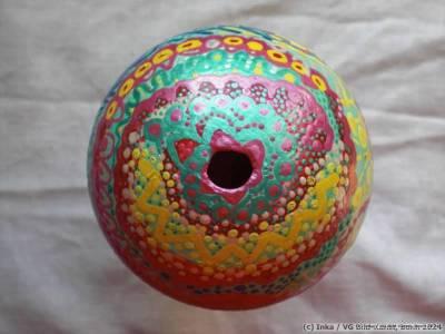 painted ostrich egg