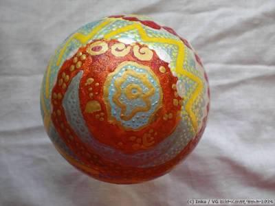 painted ostrich egg