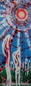 Painting behind glass by Inka