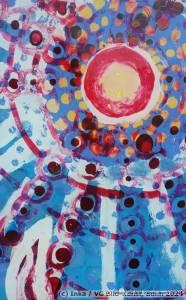 Painting behind glass by Inka