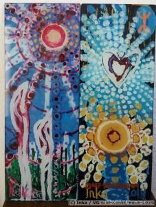 Painting behind glass by Inka