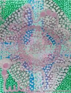 Contemporary Painting behind glass by Inka