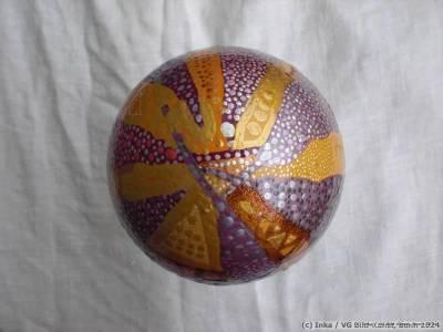 painted ostrich egg