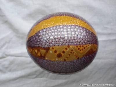 painted ostrich egg
