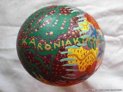 painted ostrich egg