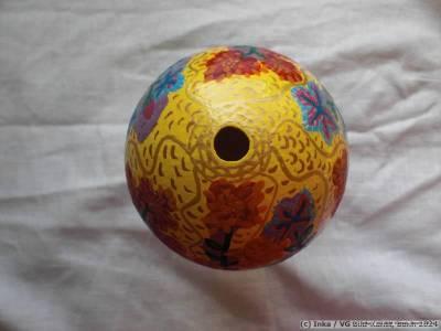 painted ostrich egg