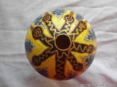 painted ostrich egg