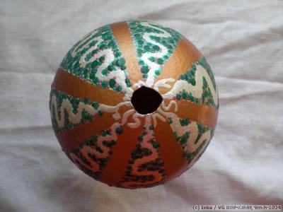 painted ostrich egg