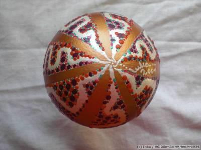 painted ostrich egg