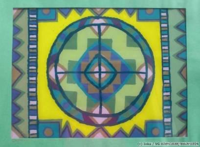 Painting behind glass by Inka