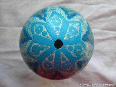 painted ostrich egg