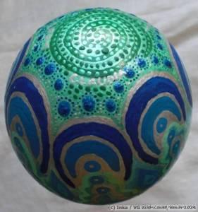 painted ostrich egg