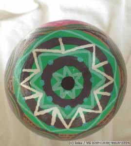 painted ostrich egg