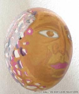 painted ostrich egg