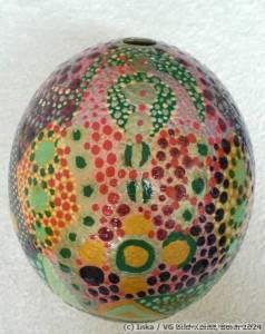 painted ostrich egg