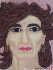 artistically painted portrait