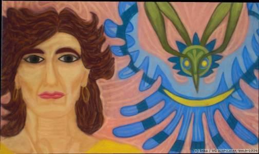 artistically painted portrait