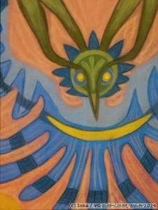 artistically painted portrait