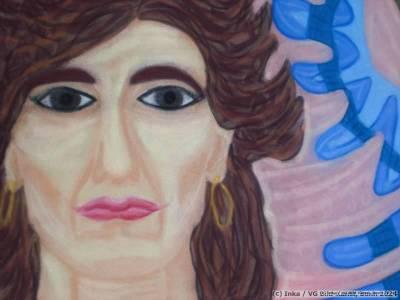 artistically painted portrait