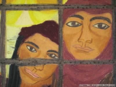 artistically painted portrait