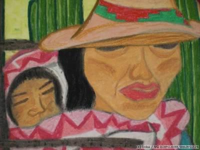 artistically painted portrait