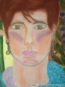 artistically painted portrait
