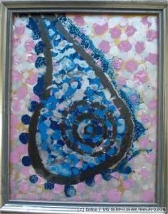 Contemporary Painting behind glass by Inka