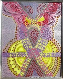 Contemporary Painting behind glass by Inka
