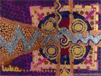 Contemporary Painting behind glass by Inka