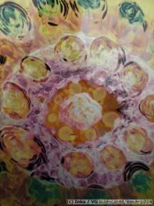 Contemporary Painting behind glass by Inka
