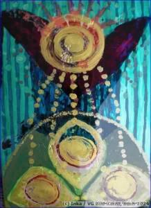 Contemporary Painting behind glass by Inka